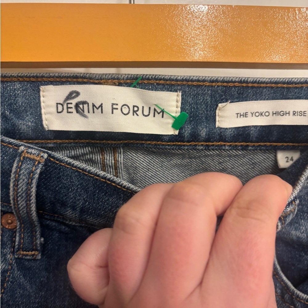 Denim Forum The Yoko High Rise Dark Indigo Jeans - Picture 2 of 7